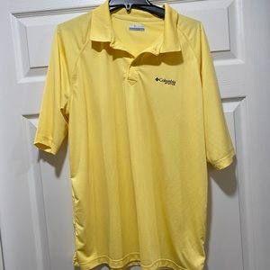 Yellow dri fit material polo
